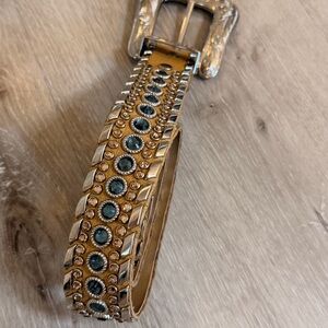 💎 AUTHENTIC KIPPY HANDCRAFTED GOLD METALLIC BELT 💎